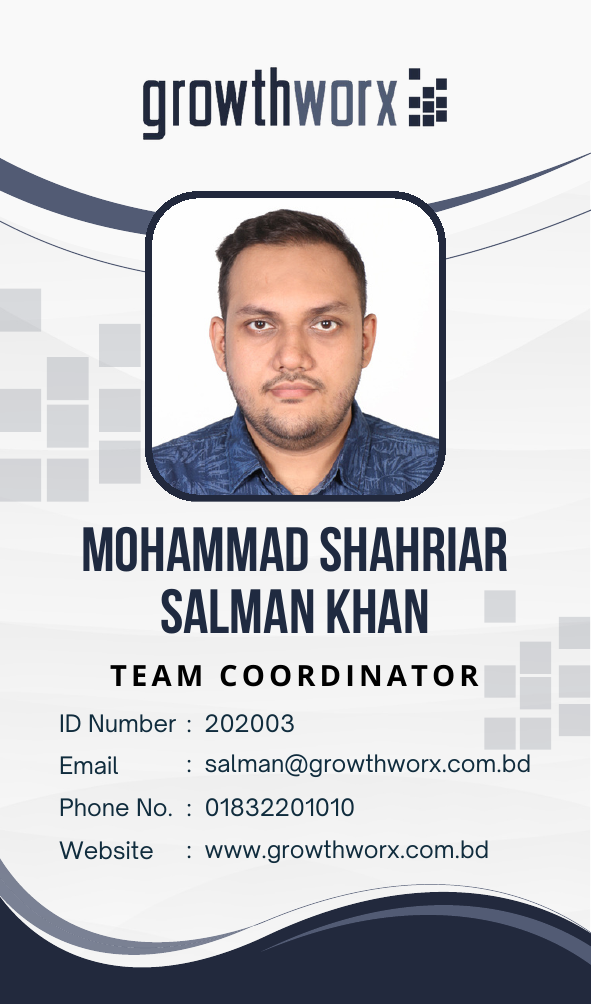 Mohammad Shahriar Salman Khan ID Card Front