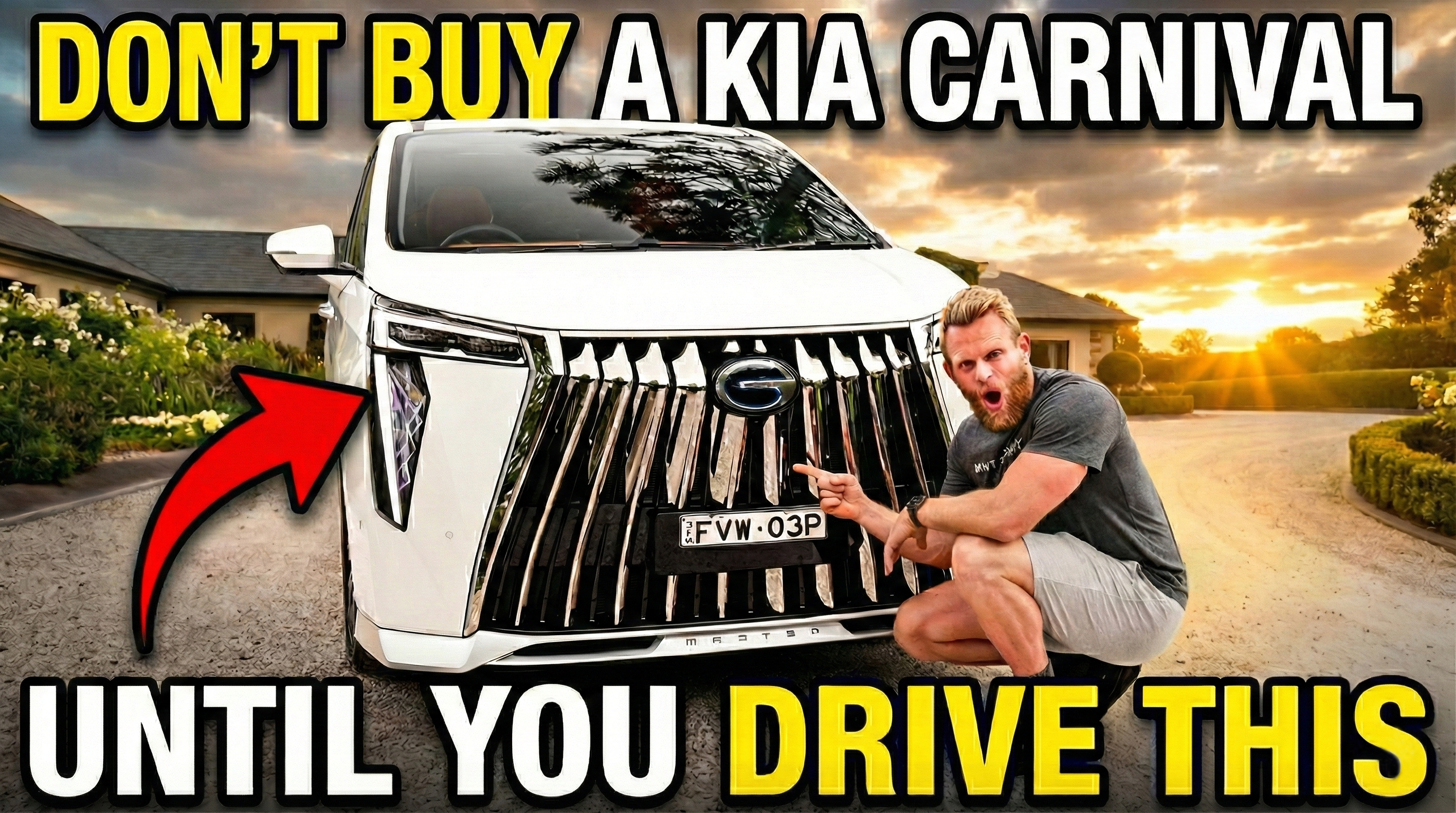 YouTube thumbnail design - GAC M8 PHEV car review