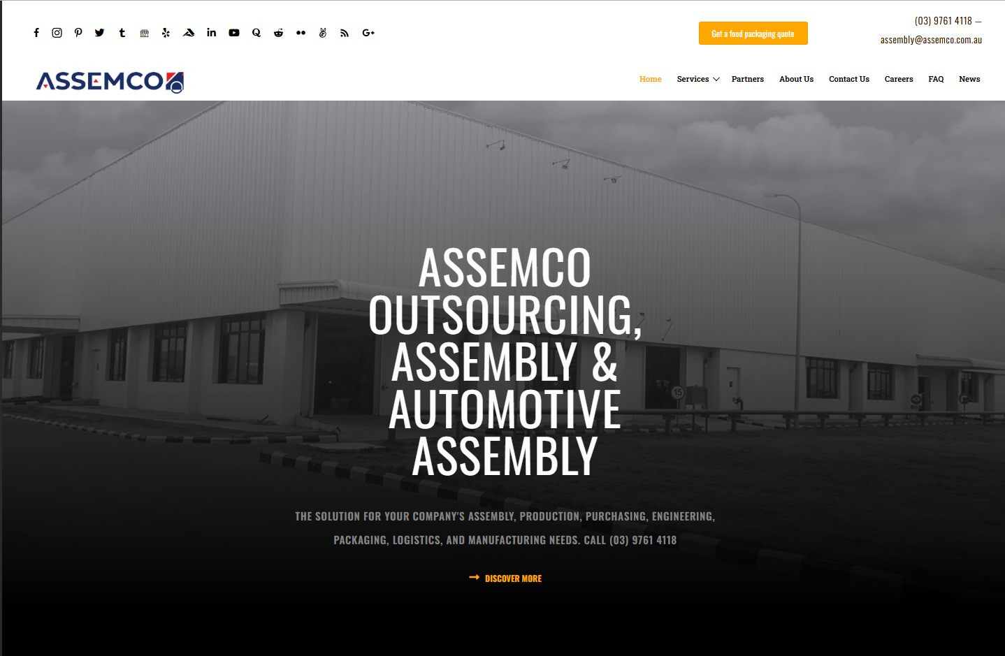 Assemco - Outsourcing, Assembly & Automotive website
