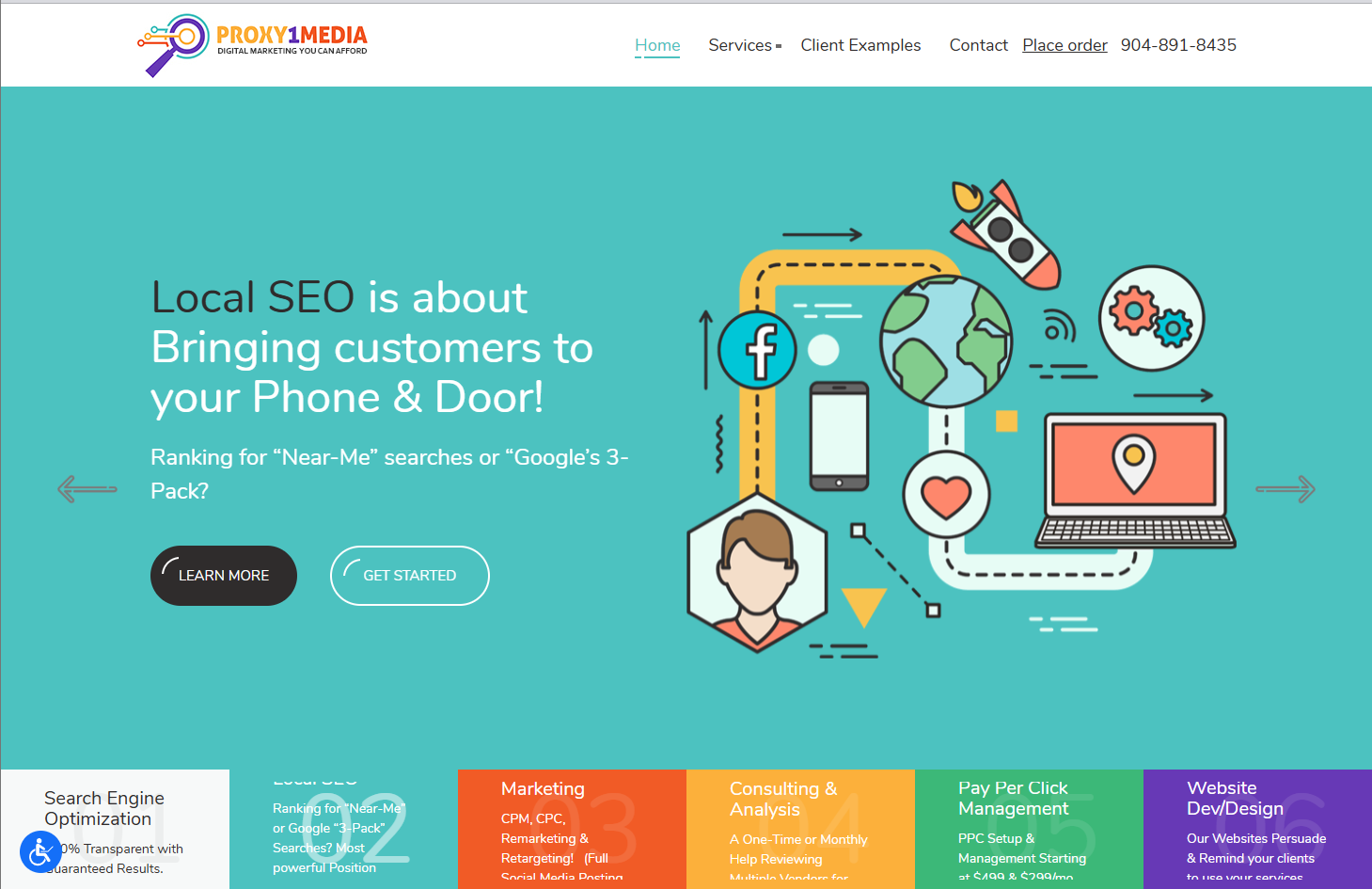 Proxy1Media - Digital marketing agency website